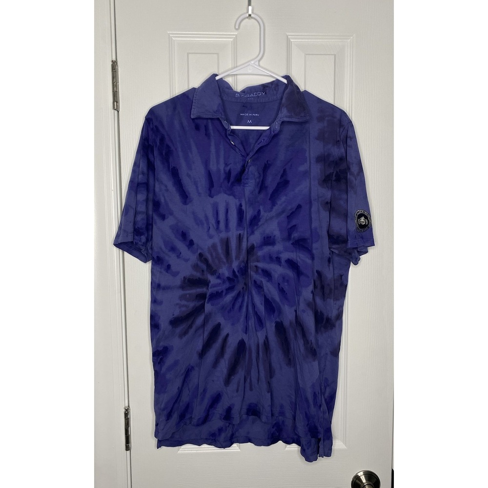 B. Draddy‎ Mens Golf Polo Shirt Blue Purple Tie Dye Medium